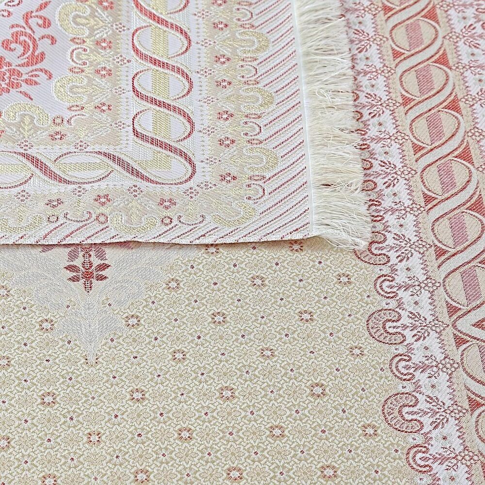 İpek Saten Osmanlı Desenli Seccade Kırmızı 67x120 cm - 230 gr