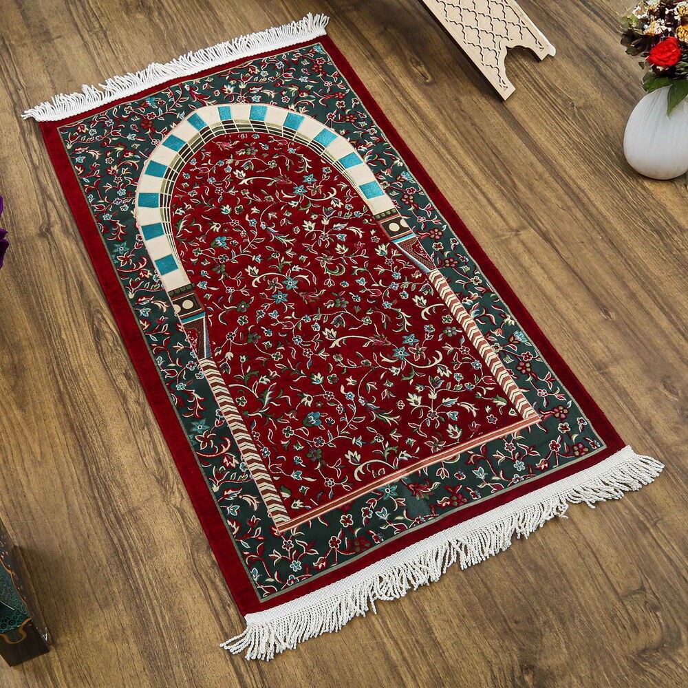 Ravza Lüks Şönil Seccade Bordo (68x120cm) 650 gr