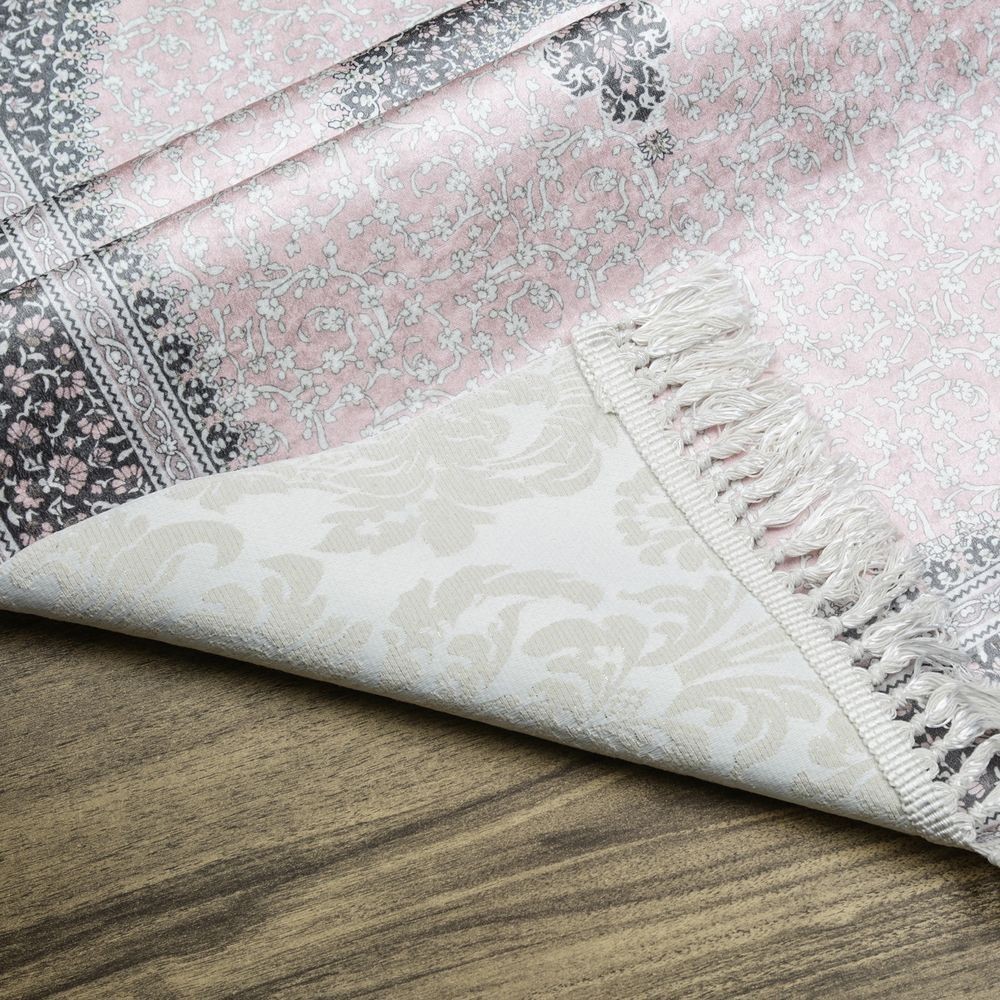 Lüks İpek Ahu Seccade Pembe 70x117 cm - 550 gr