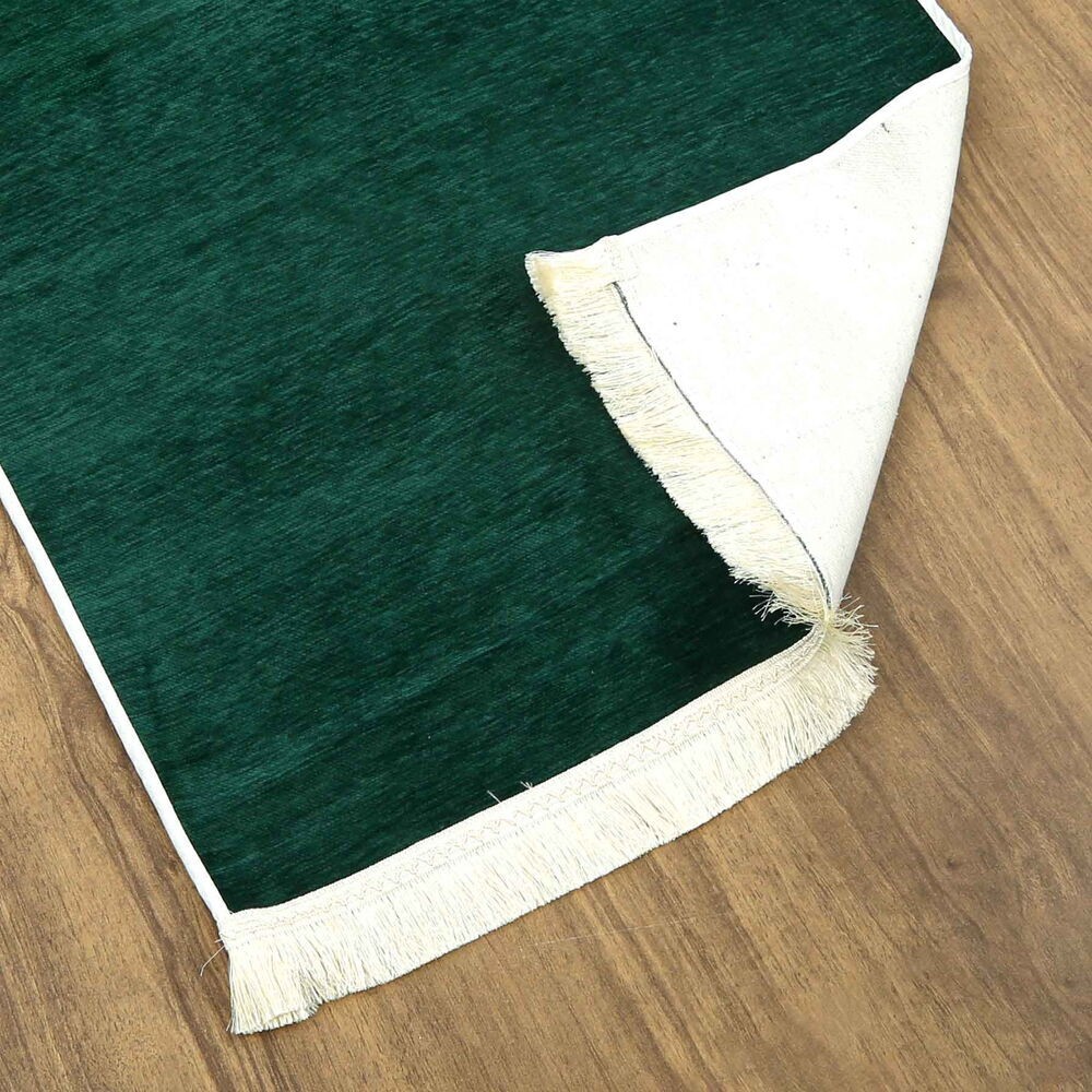 El Kuba Lüks Astarlı Biyeli Seccade Yeşil (66X125cm) 565 gr
