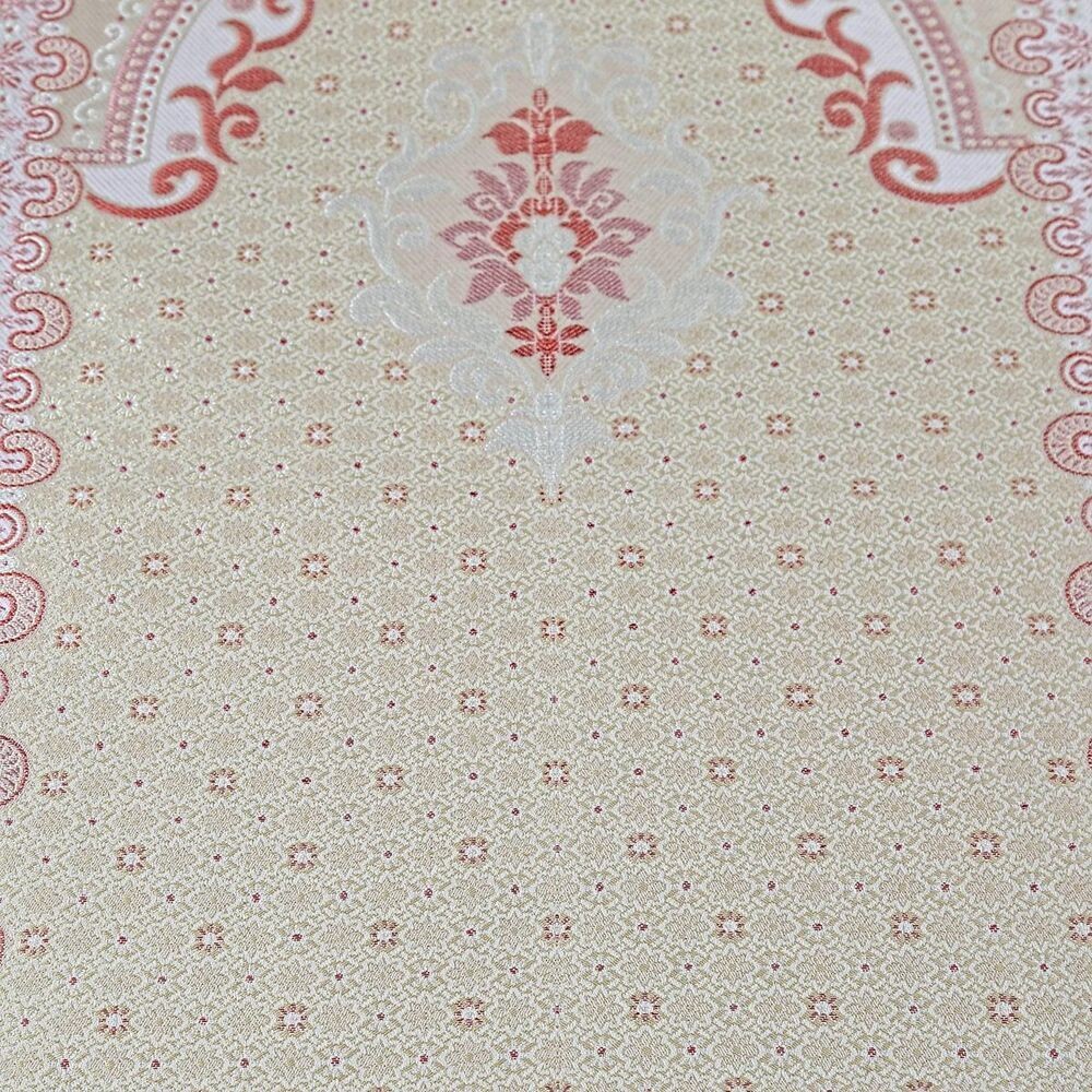 İpek Saten Osmanlı Desenli Seccade Kırmızı 67x120 cm - 230 gr