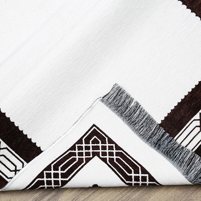 Hediyelik Çift Taraf Seccade Kahve Krem 70x130 cm - 450 gr