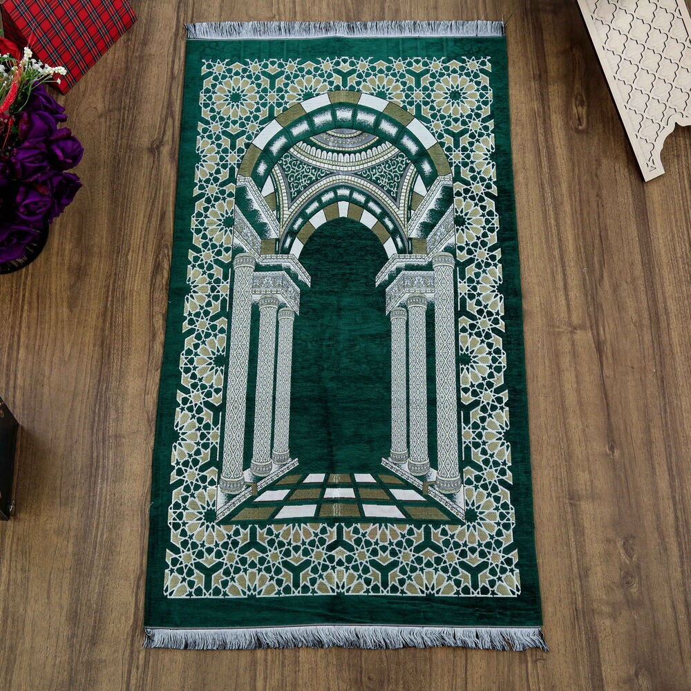 Medine Lüks Şönil Seccade Yeşil (66x116cm) 520 gr
