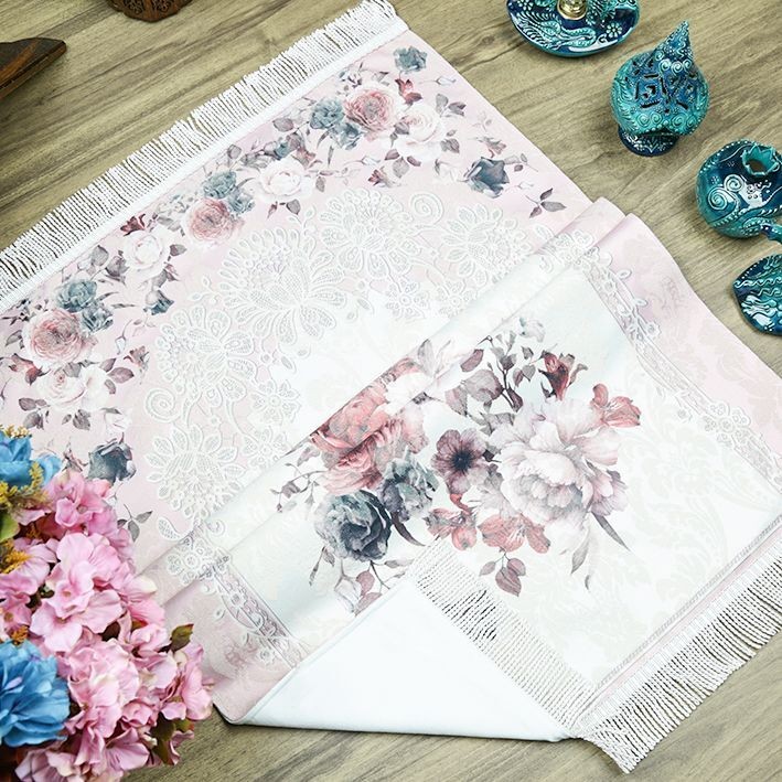 Lüks Hürrem Astarlı Seccade Pembe 70 x 117 cm - 600gr
