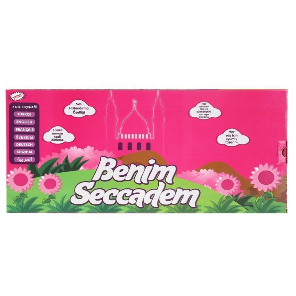 Çocuklar İçin Sesli Konuşan Namaz Kıldıran Seccade ( 7 Dil Seçeneğiyle ) Pembe