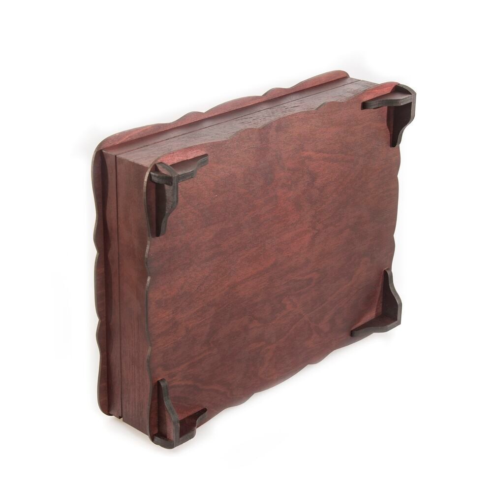 Ahşap Sandıklı Kitaplık ve Kuran Rahlesi -Bordo ( 32 x 25 cm )