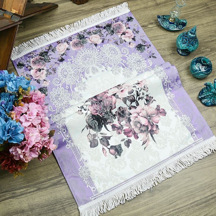 Lüks Hürrem Astarlı Seccade Mor 70 x 117 cm - 600gr