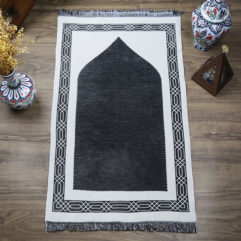 Hediyelik Çift Taraf Seccade Haki Krem 70x130 cm - 450 gr