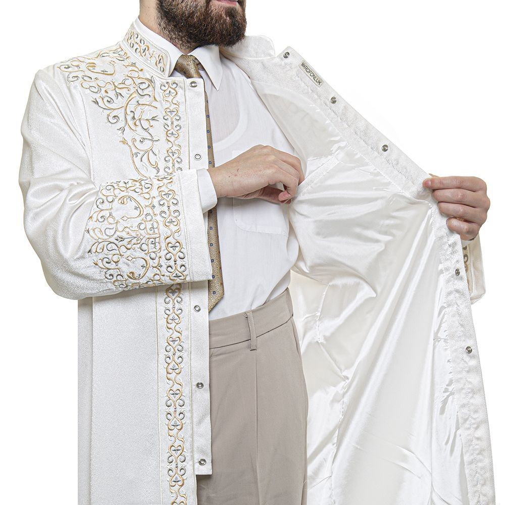 Lüks Nevevi İmam Cübbesi - Krem