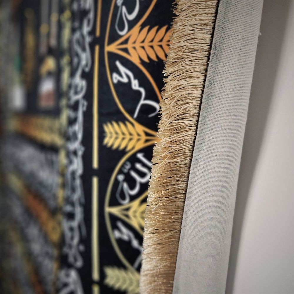 Dijital Baskılı Tabut Örtüsü Siyah  Raşel Kumaş (114x240 cm) 880 gr