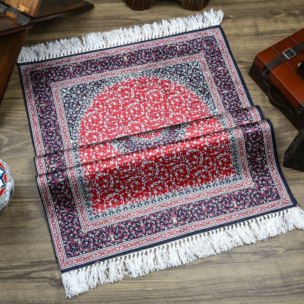 Lüks İpek Ahu Seccade Kırmızı 70x117 cm - 550 gr