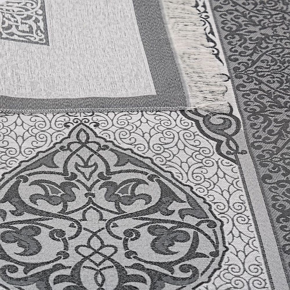 Hediyelik İpek Nur Tafta Seccade Siyah 68x110 cm - 200 gr