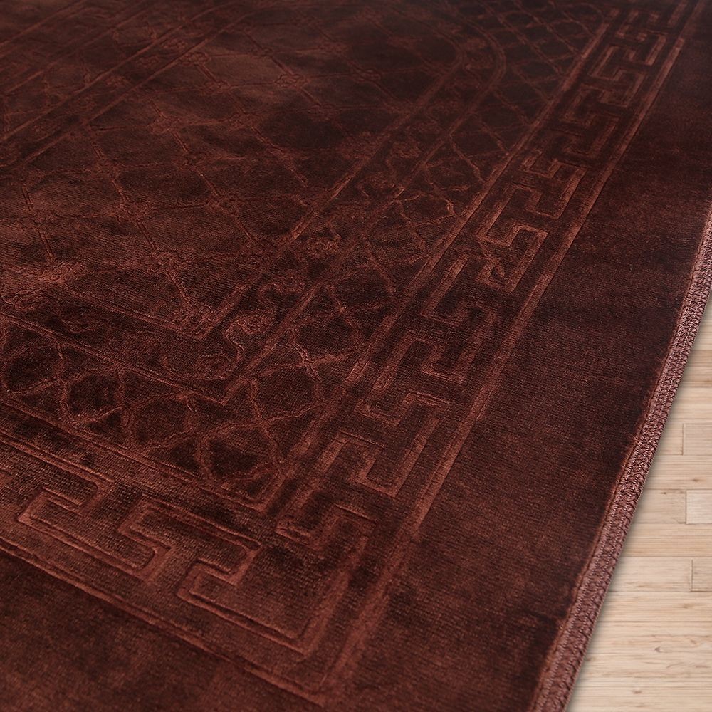 Soft Yumuşak Peluş Seccade Koyu Kahve 80 x 120 cm - 1100 gr