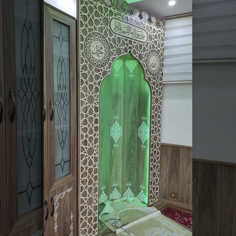 Mescit ve Evler için Portatif Mihrab Bütün Model 135*200 Cm