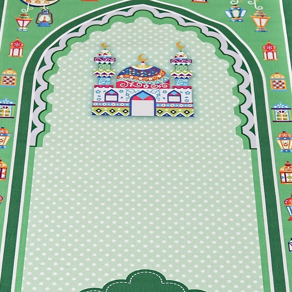 Çocuk Seccadesi Sahra Yeşil 82×45 cm 110 gr - Tesbih Hediyeli
