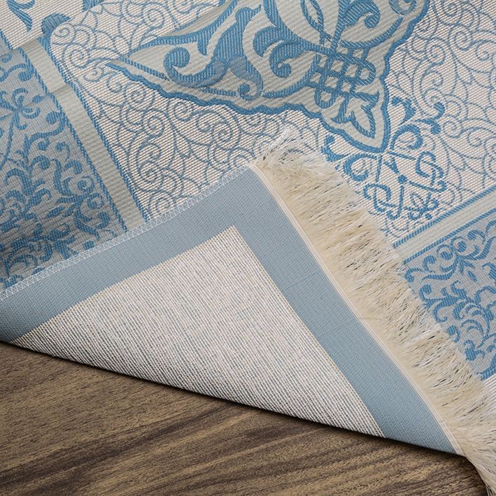Hediyelik İpek Nur Tafta Seccade Turkuaz 68x110 cm - 200 gr