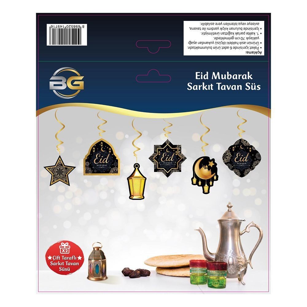 Ramazan Bayram Süsü Eid Mubarak Sarkıt Tavan Süs