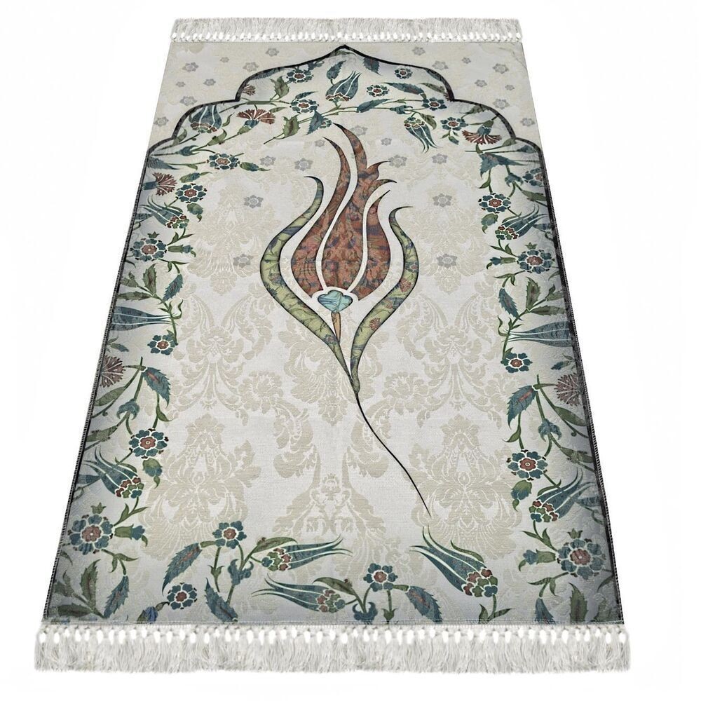 Hediyelik Seccade, Hat Yazılı Çerçeve, İnci Tesbih, Süslemeli Asetat Kutulu (30×18) Set-Yeşil