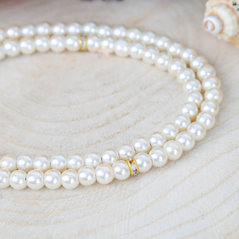 Hediyelik İsme Özel Seccade (68x110 Cm) ,İnci Tesbih , 99 lu Tesbih, Silindir Seti - Krem