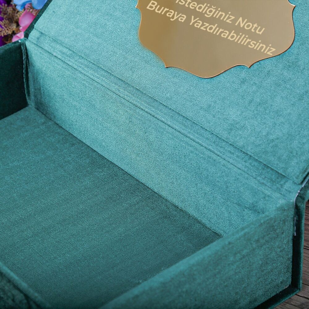 Hediyelik Kadife Kutu Yeşil Renk (38x22)