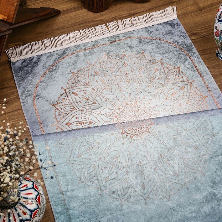Çeyizlik Seccade Feyruz Mavi 65x115 cm - 320 gr