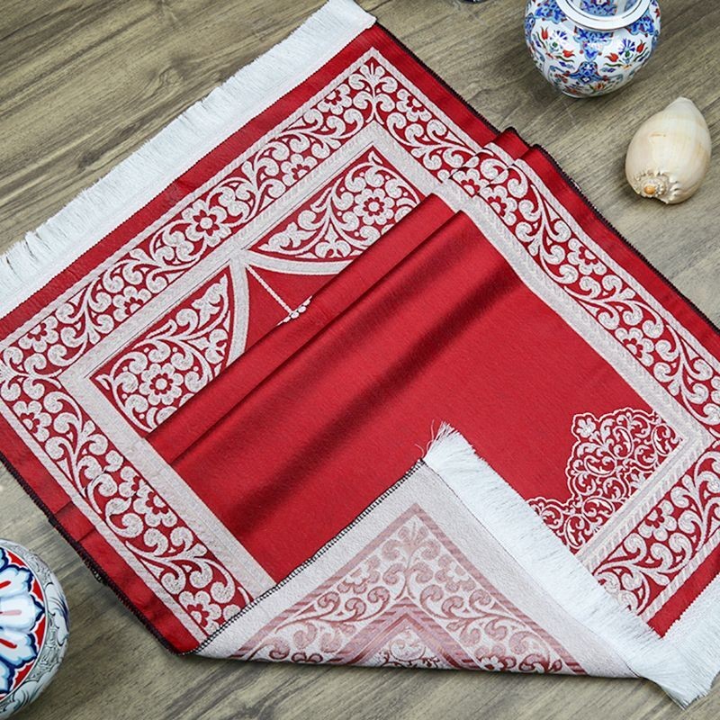 Hediyelik Rumi Desen Seccade - Bordo 70x128 cm - 364 gr