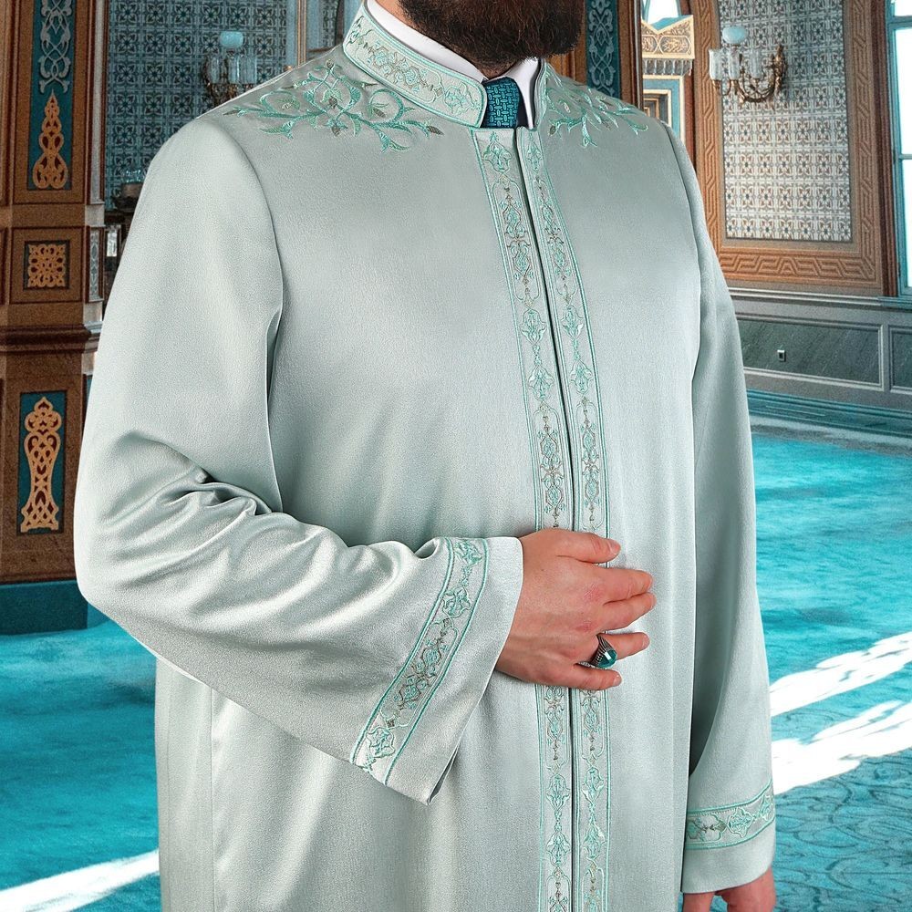 Lüks Haseki İmam Cübbesi Su Yeşili