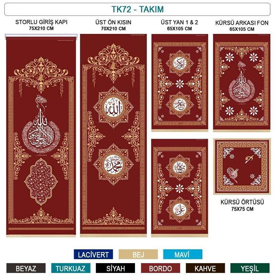 Storlu Minber Perdesi 6 lı Takım - TK72