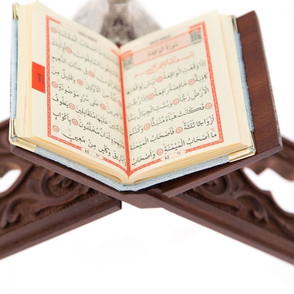 Kadife Yasin Kitabı (Çanta Boy), Kokulu Tesbih, Madlen Çikolata, Tülle Süslenmiş Mevlüt Paketi-Mavi