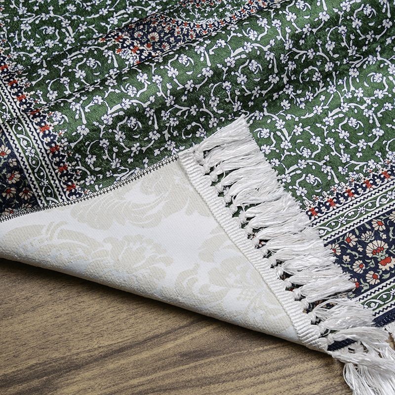 Lüks İpek Ahu Seccade Yeşil 70x117 cm - 550 gr