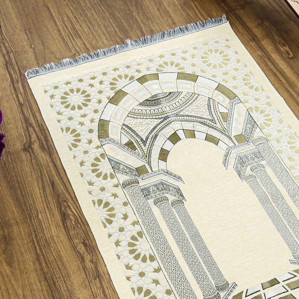 Medine Lüks Şönil Seccade Krem (66x116cm) 520 gr