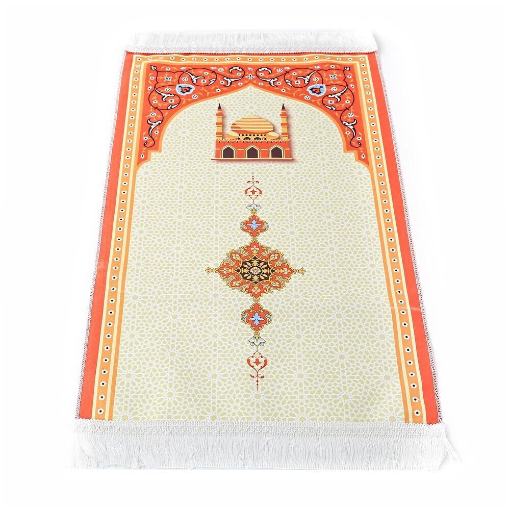 Çocuk Seccadesi Kudüs Turuncu 82×45 cm 110 gr- Tesbih Hediyeli
