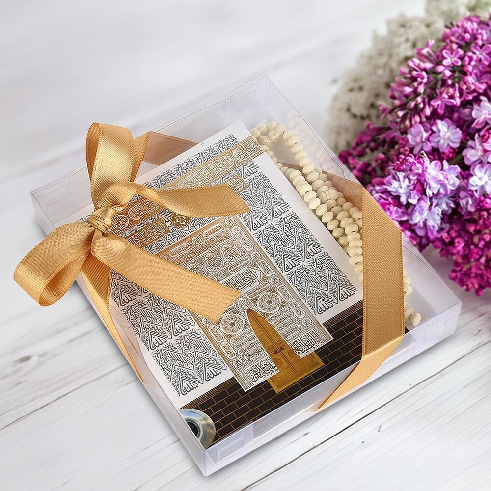 Ekonomik Yasin Kitabı(12*16 cm ,90 gr, 80 Sayfa) Tesbih,Süslemeli Asetat Kutulu-Beyaz