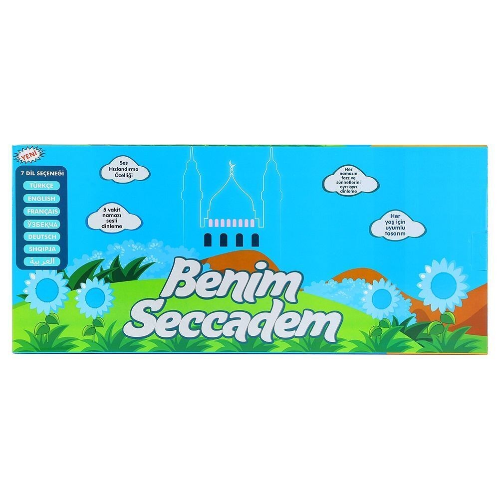 Çocuklar İçin Sesli Konuşan Namaz Kıldıran Seccade ( 7 Dil Seçeneğiyle ) Mavi