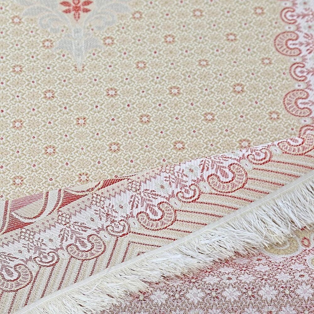 İpek Saten Osmanlı Desenli Seccade Kırmızı 67x120 cm - 230 gr