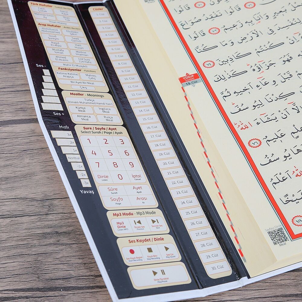 Cami Boy Beyaz Renk Kur'an-ı Kerim QR Kodlu