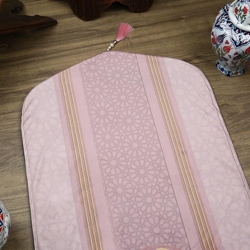 Astarlı Ortadoğu Kadife Seccade Pembe 63×116 cm 268 gr