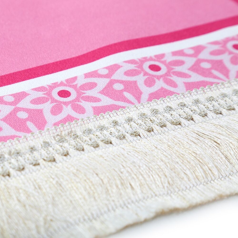 Çocuk Seccadesi Aksa Pembe 82×45 cm 110 gr - Tesbih Hediyeli