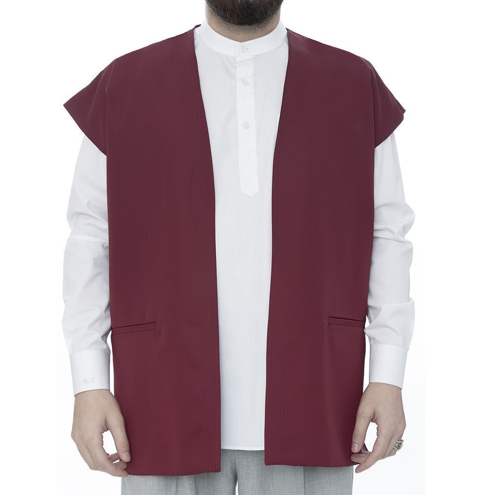 Kısa Haydari Yelek Bordo