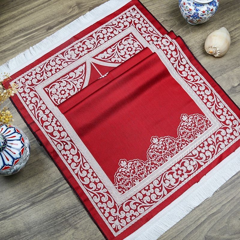 Hediyelik Rumi Desen Seccade - Bordo 70x128 cm - 364 gr
