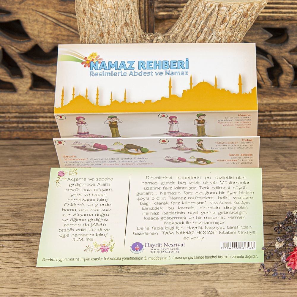 Katlanabilir Namaz Rehberi Kartelası
