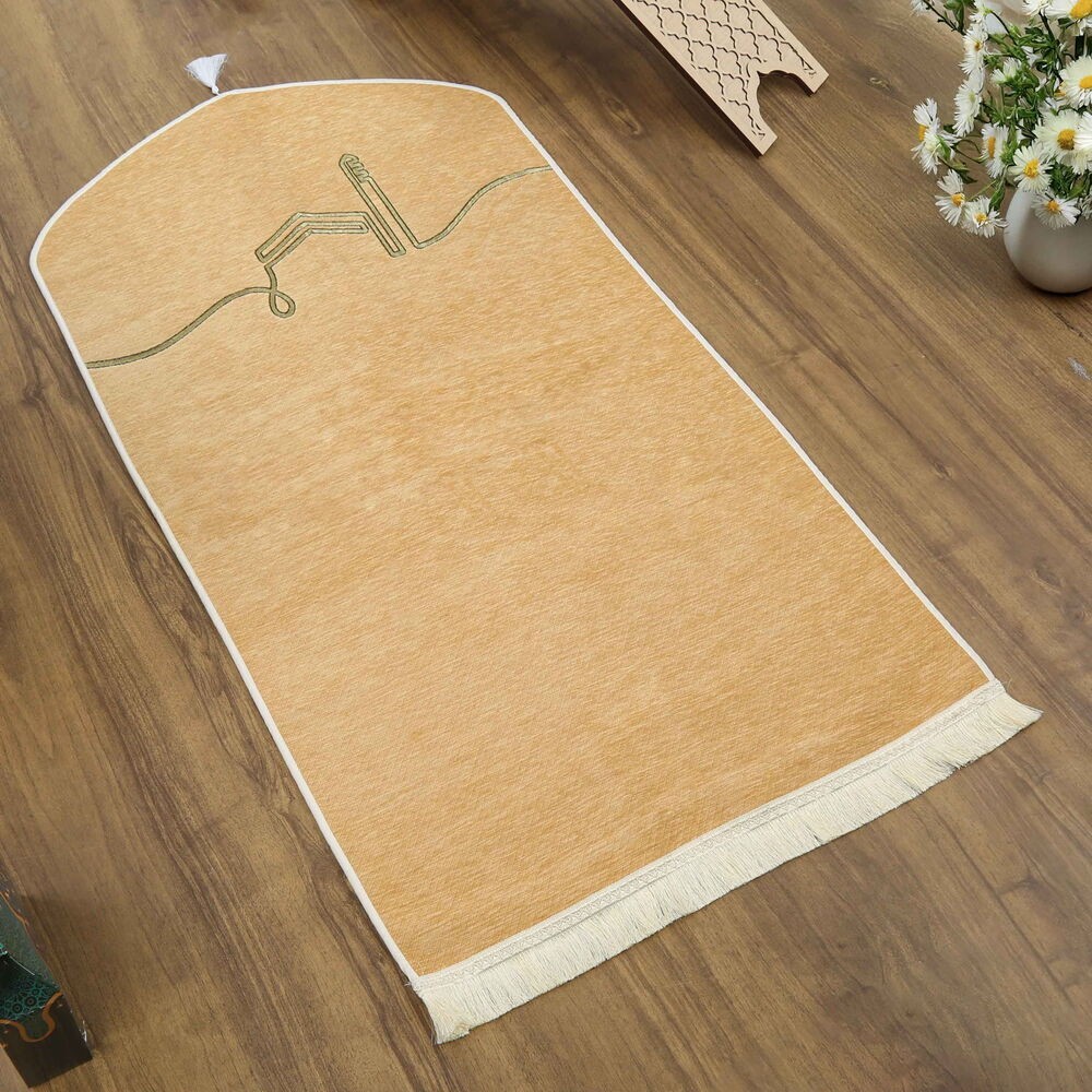El Kuba Lüks Astarlı Biyeli Seccade İsimli Vizon (66X125cm) 565 gr