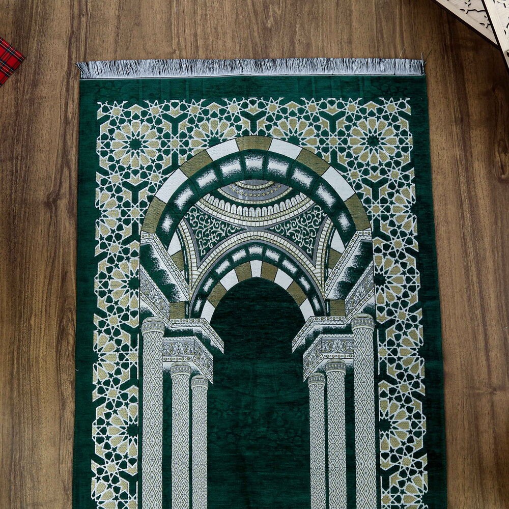 Medine Lüks Şönil Seccade Yeşil (66x116cm) 520 gr