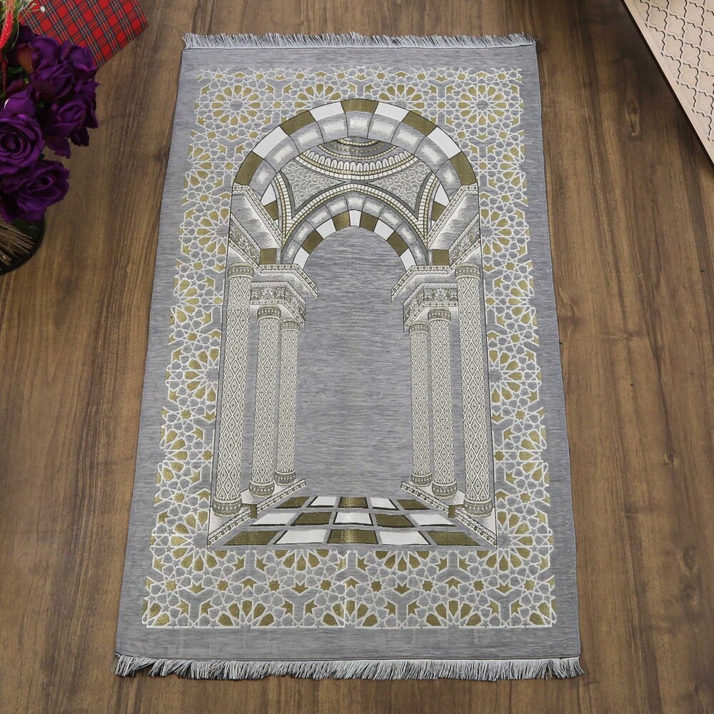 Medine Lüks Şönil Seccade Gri (66 x 120 cm) 520 gr