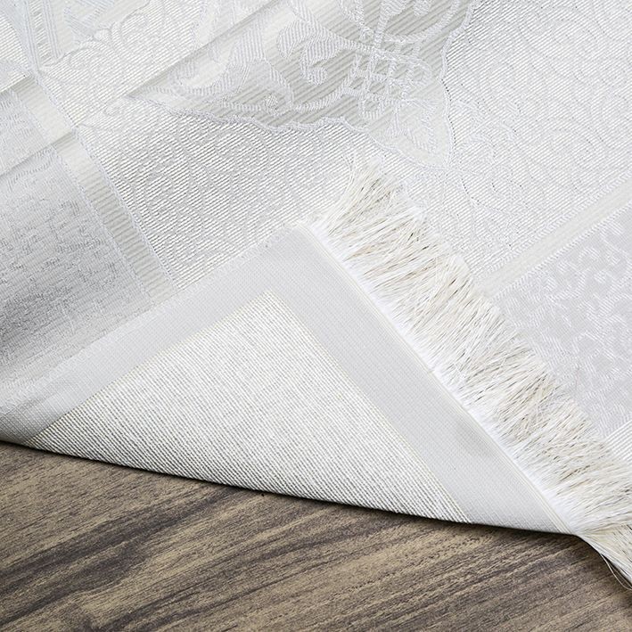 Hediyelik İpek Nur Tafta Seccade Gri 68x110 cm - 200 gr