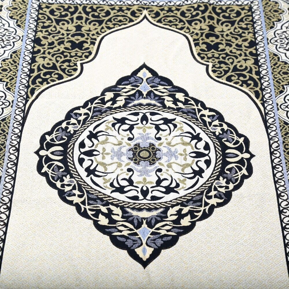 İsme Özel Hediyelik Tafta Seccade Siyah-Gold 68x110 cm - 200 gr