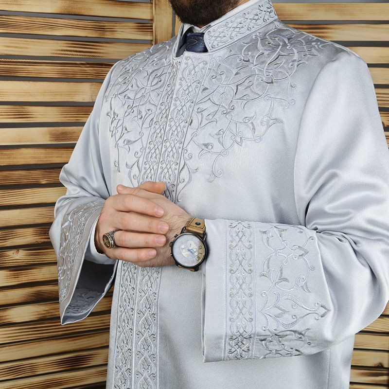 Lüks Arafat İmam Cübbesi Gri
