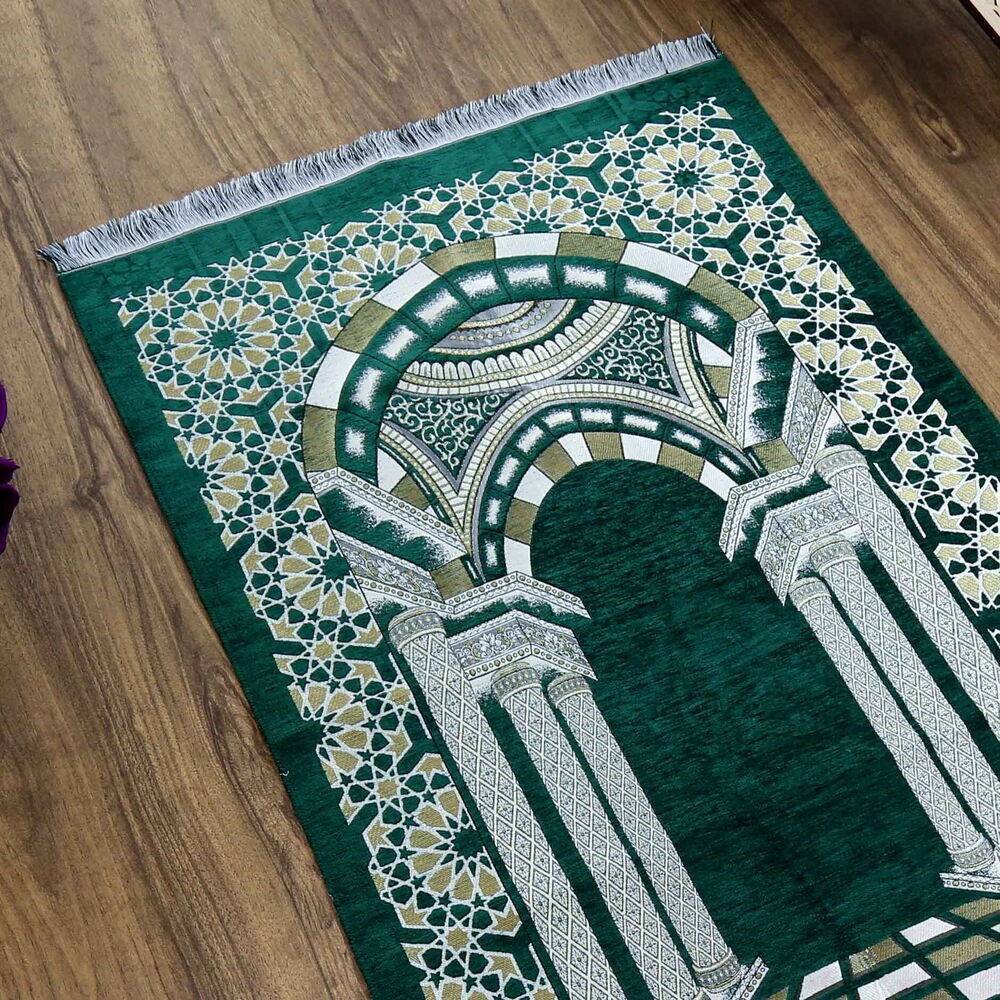 Medine Lüks Şönil Seccade Yeşil (66x116cm) 520 gr