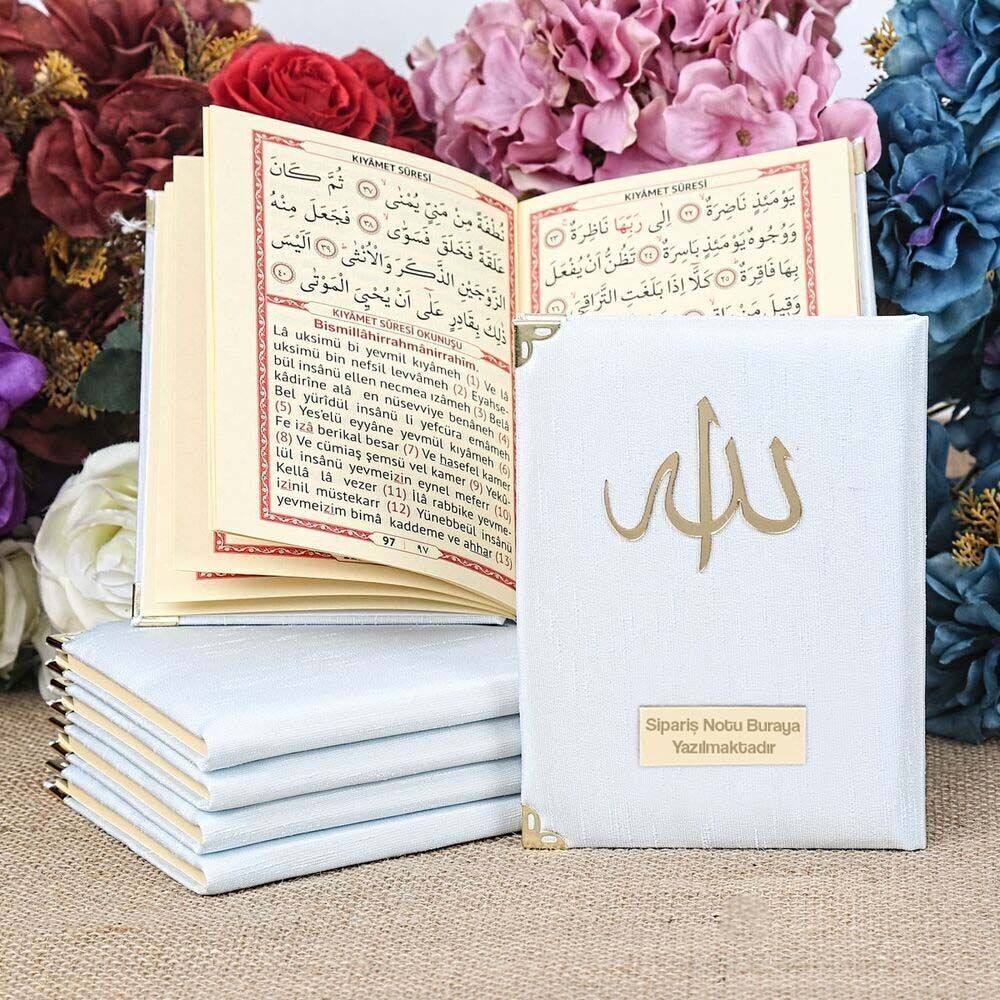 Hediyelik Şantuk Kumaş Çantalı Yasin Kitabı ( 16.5 x 12.5 cm ) Mavi