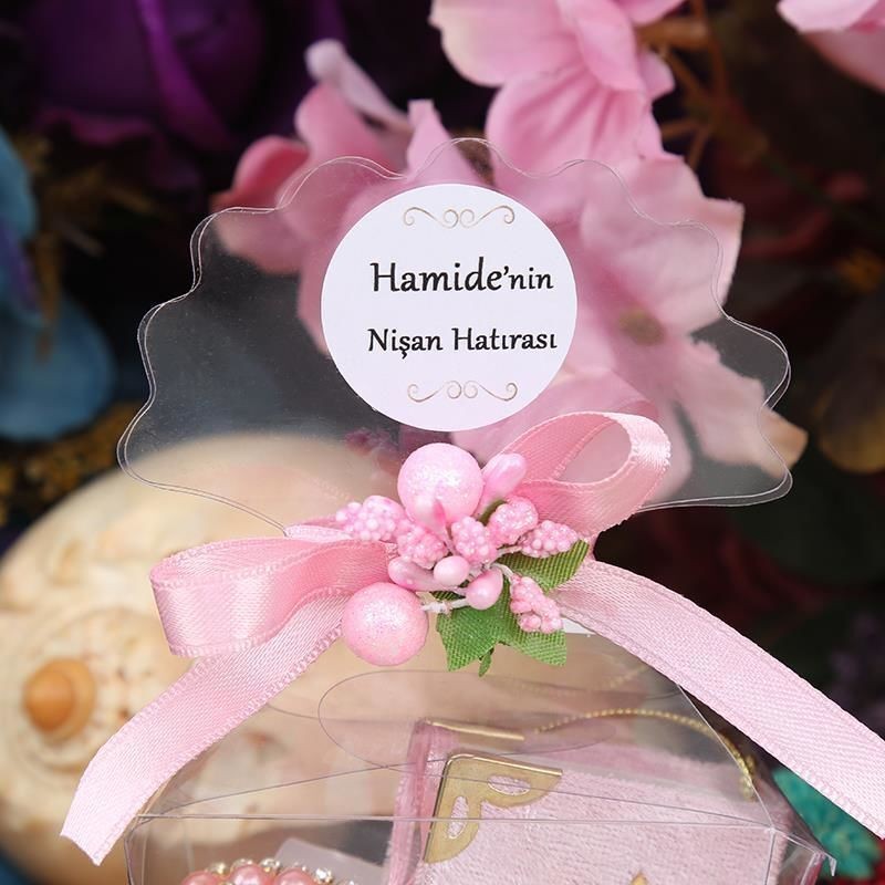 Hediyelik Mini Kuran & Lüks Taşlı Zikirmatik - Pembe